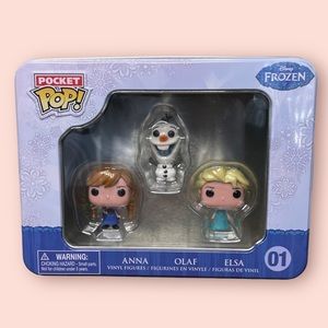 Funko Pocket Pop Disney Frozen Elsa, Anna, Olaf Vinyl Figures 01